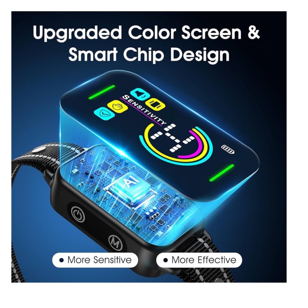 DINJOO Dog Bark Collar, Rechargeable Anti Barking Training Collar - Picture 3 of 7